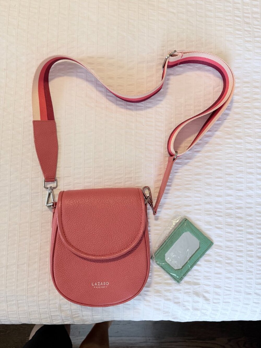 Lazaro Argentine Genuine Leather Saddle Crossbody Bag Terracotta NWOT